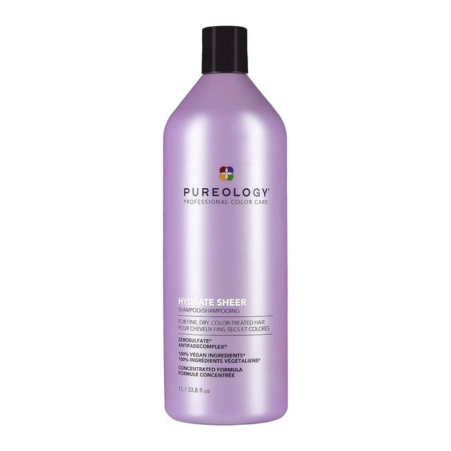 Pureology Hydrate Sheer Conditioner - Lightweight Hydrating Conditioner For Fine or Dry Color-Treated Hair, Silicone-Free & Vegan