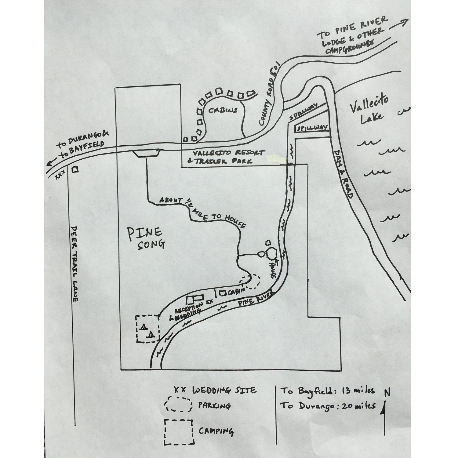 This will be helpful for everyone coming to the wedding and staying nearby. Print it off!