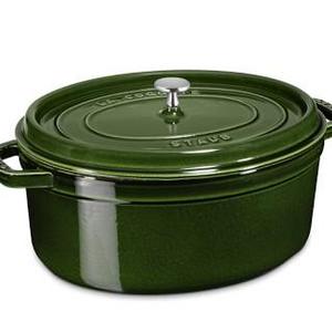 Staub Cast-Iron Oval Cocotte, 7-Qt., Basil