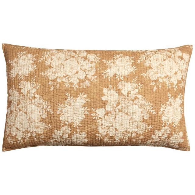 Juliette Toile Reversible Pick-Stitch Quilted Shams, King, Harvest Gold, Set of 2