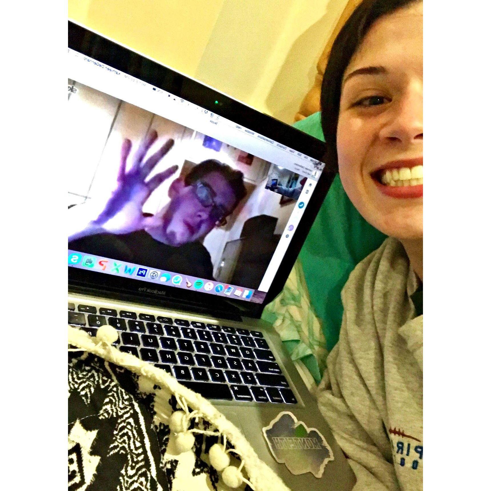 Skyping while abroad, 2017