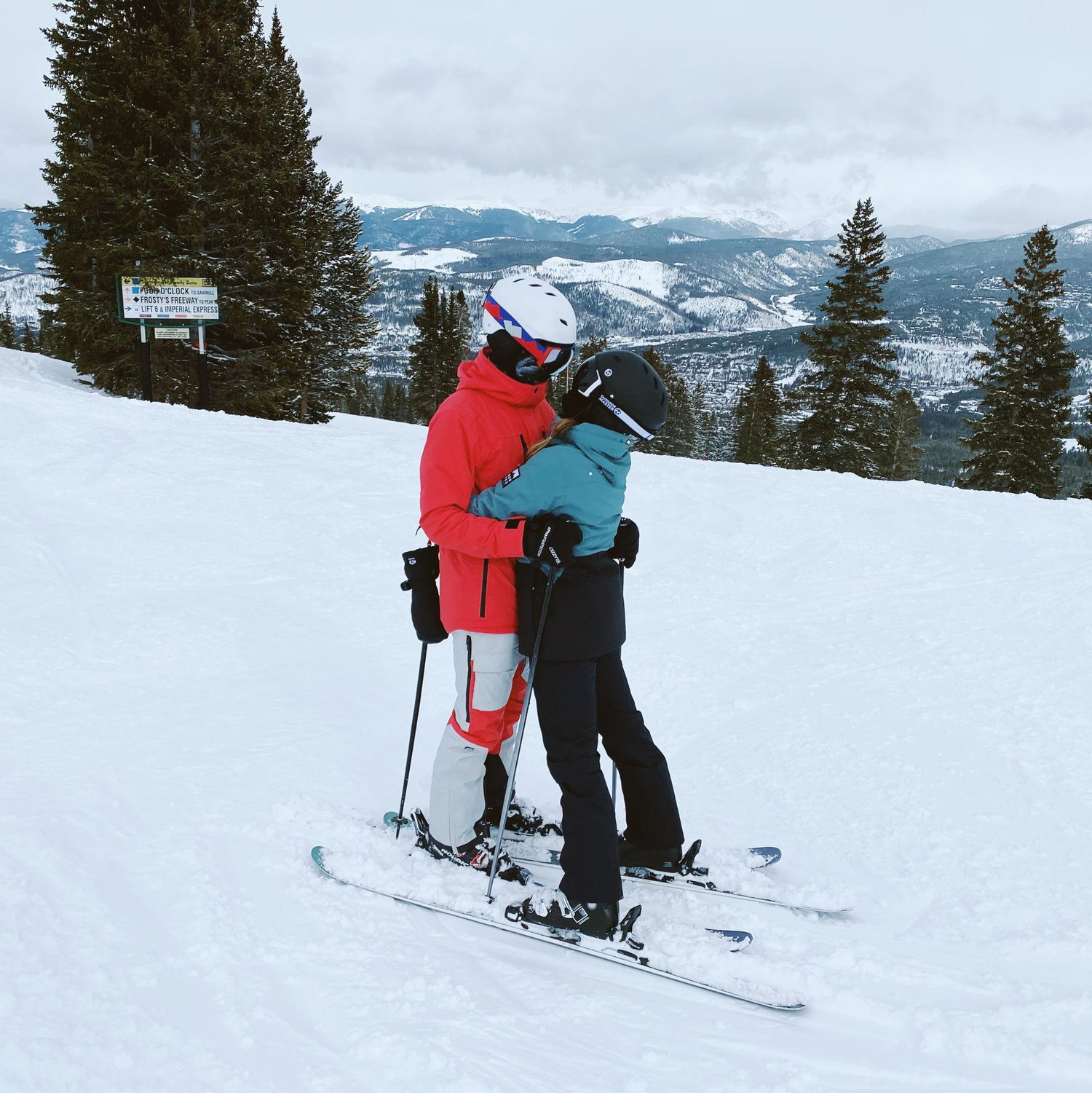 02/13/2021: Breckenridge, CO. Our first big CO trip with friends! Erin hadn't skied since 4th grade, so Nick was giddy when she told him that she wanted to get a pair and learn before the trip!