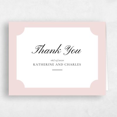 Blush, Pink Wedding Thank You - Blake