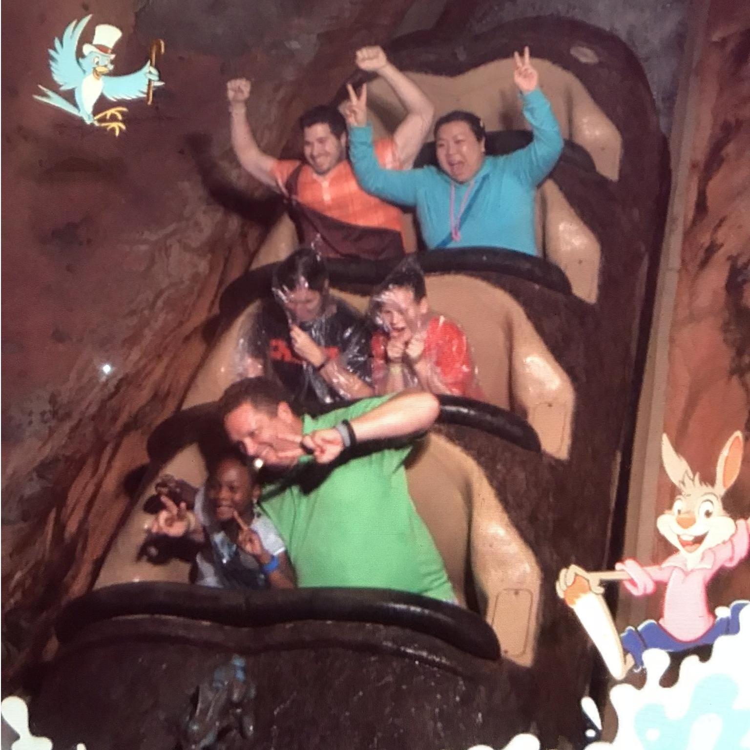 Having a blast on Splash Mountain