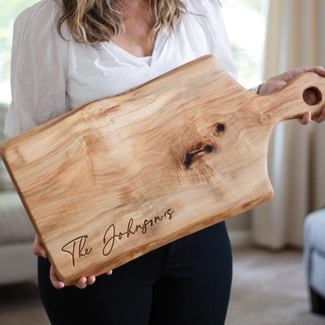 Live Edge Charcuterie Board Personalized Rustic Cheese Board Custom Walnut Wood Board Live Edge Board 5th Anniversary Gift Wedding Gift
