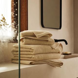 Organic Ribbed Bath Towel, Set of 2