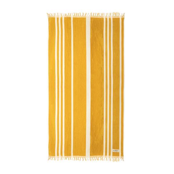 The Beach Towel - Vintage Yellow Stripe