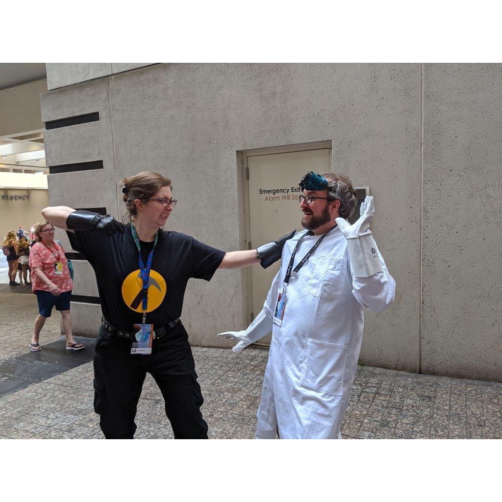 Our first DragonCon together - cosplayed as Captain Hammer and Dr Horrible