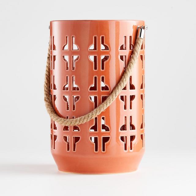Calas Medium Pink Ceramic Lantern