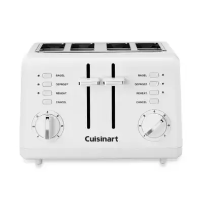 Cuisinart® White Compact Cool-Touch 4-Slice Toaster