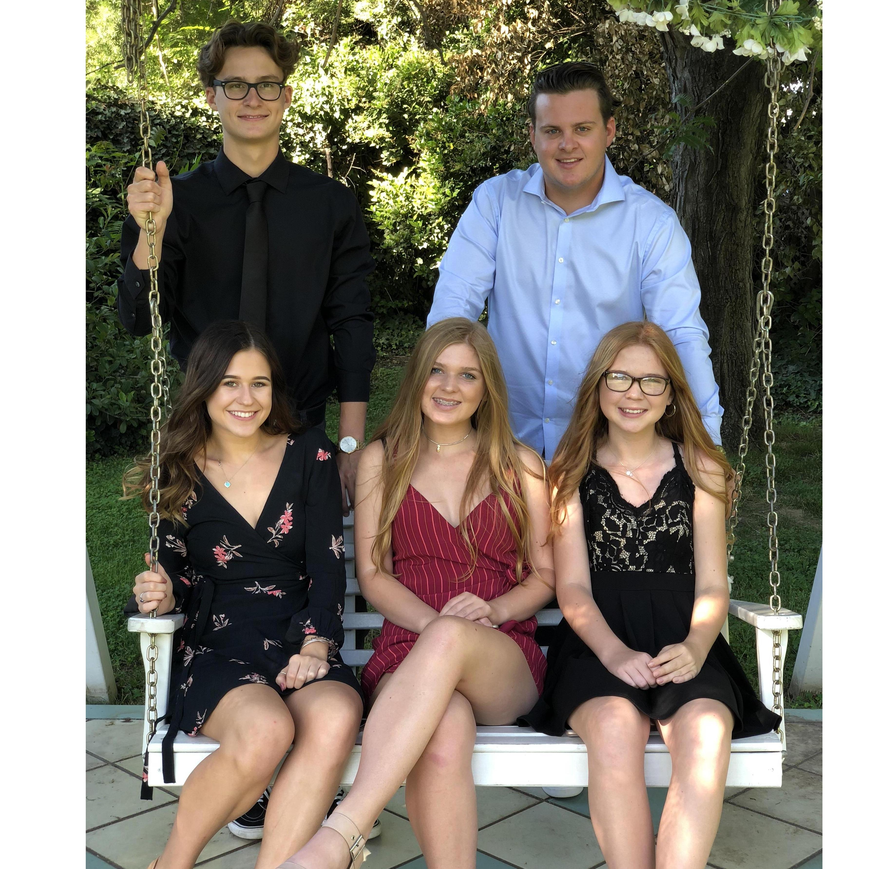 All of our kids together (along with Troy's girlfriend) about 3 yrs ago.