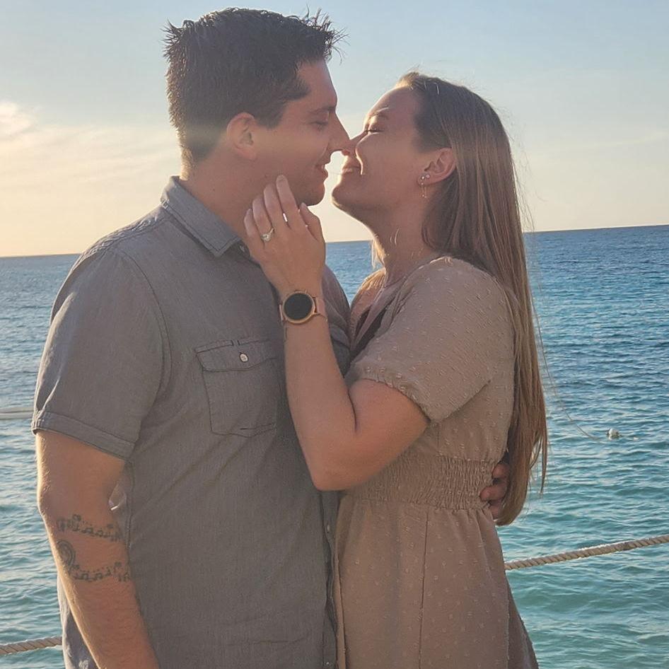 Cayman Island trip - just after Parker proposed