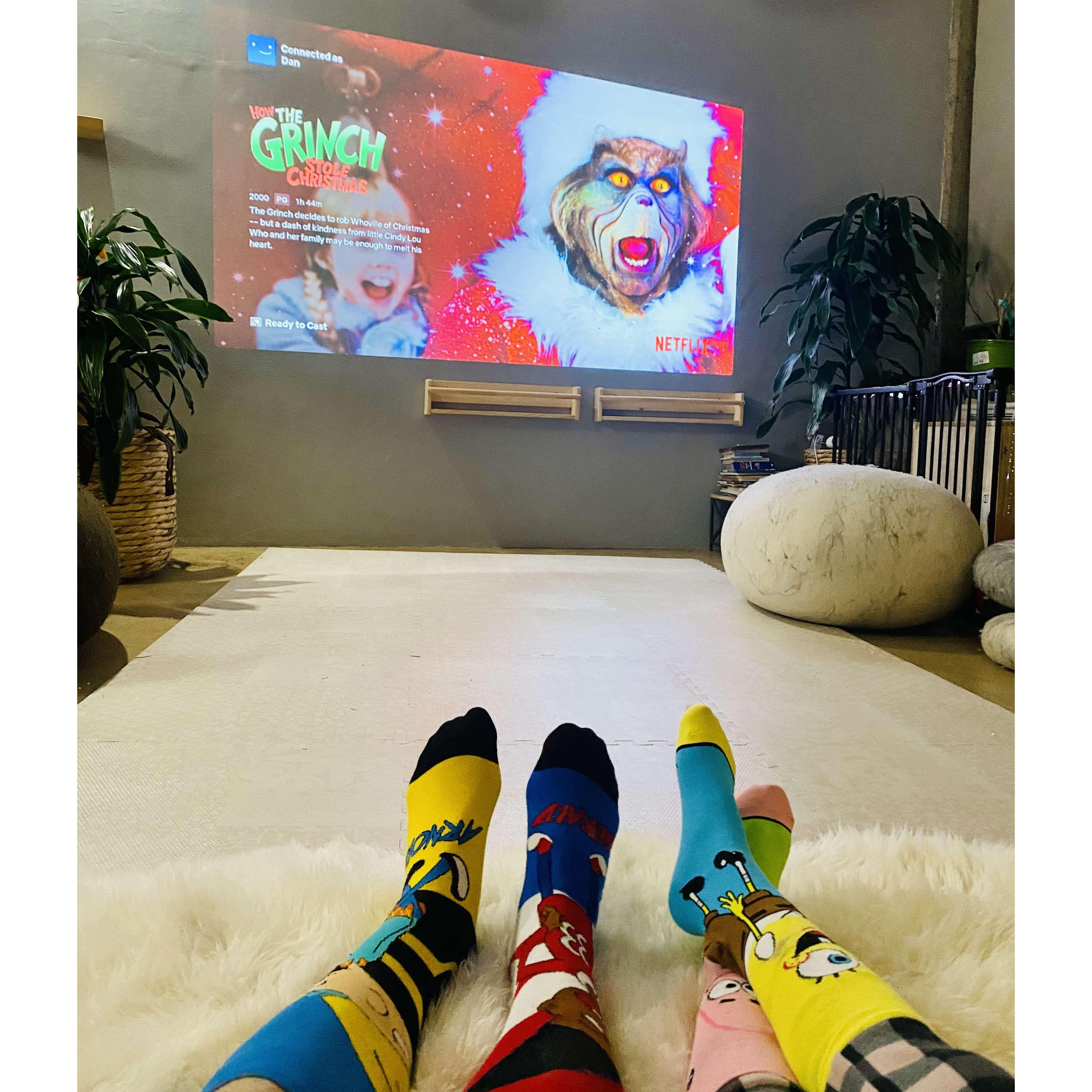 On Christmas Day wearing our favorites socks ;)