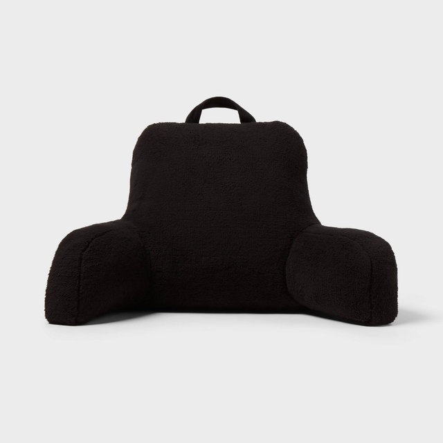 Faux Shearling Bed Rest Black - Room Essentials™