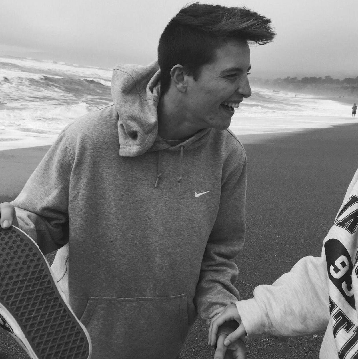 Brandon still laughs this hard at Maddie's jokes.