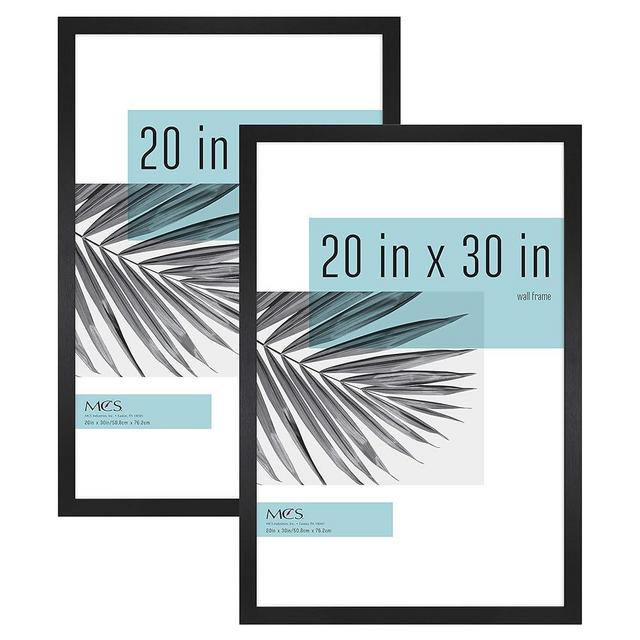 MCS Studio Gallery 20x30 Poster Frame Black Woodgrain, Vertical & Horizontal Wall Hanging Large Picture Frame for Photos, Posters & Art Prints (2-Pack)