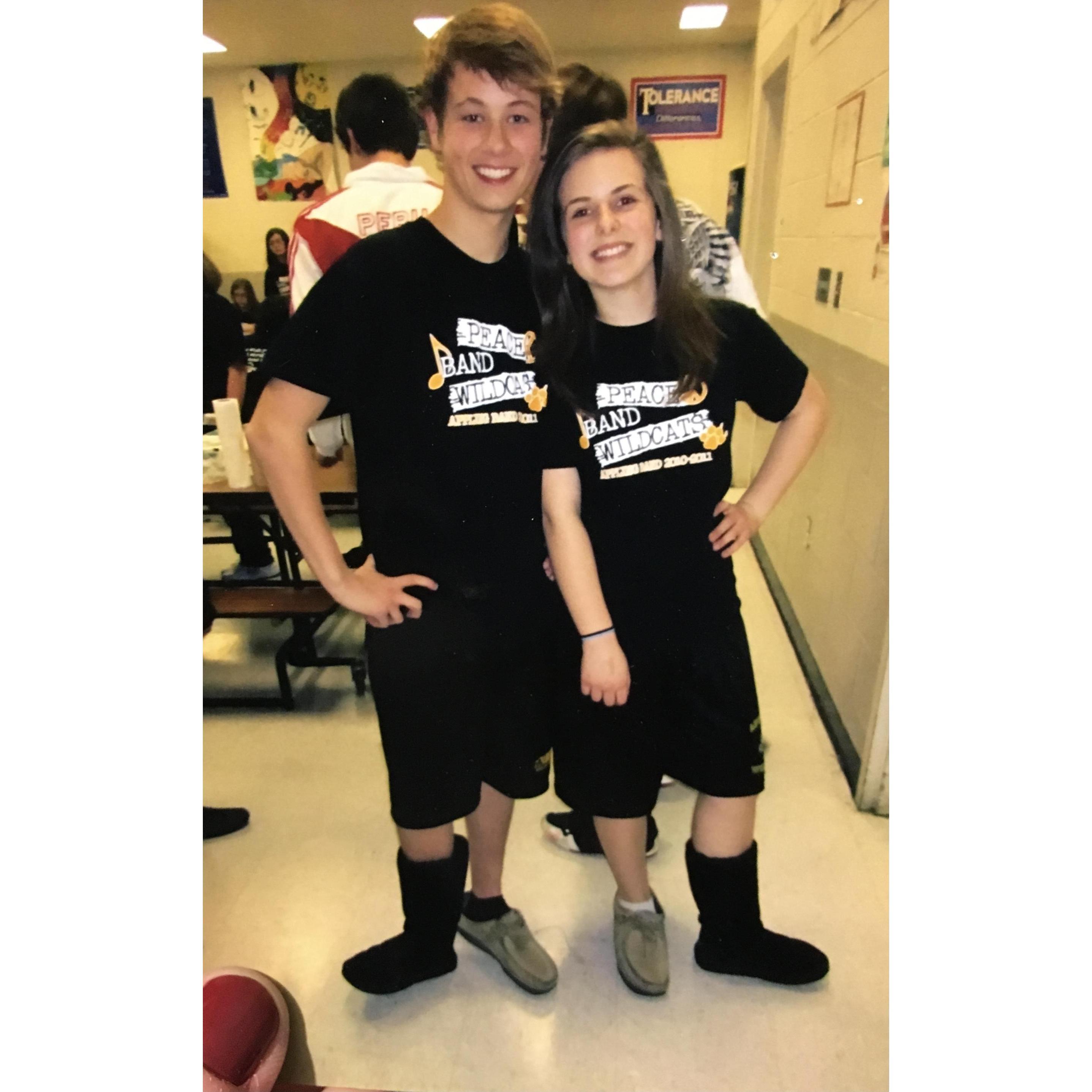 Our very first picture together! At Appling Middle School in 2011, before we were dating.