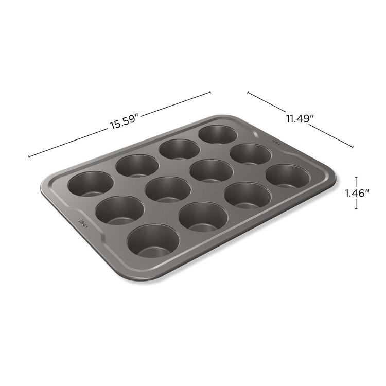 SUPER KITCHEN 6 Cup Muffin Pan, Nonstick Silicone Cupcake Tin Muffin Tray, Large  Baking Mold Bakeware - Gray 