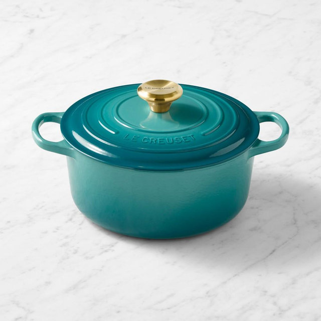 Le Creuset Signature Enameled Cast Iron Round Dutch Oven, 4 1/2-Qt., Riviera