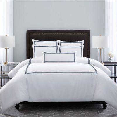 Wamsutta® Hotel Triple Baratta Stitch King Comforter Set in Silver