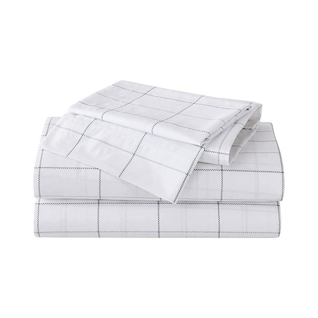 Eddie Bauer Home | Percale Collection | Sheet Set-100% Cotton, Oeko-Tex Certified, Cool & Breathable, Perfect for Warm Sleepers, Queen, Northern Plaid