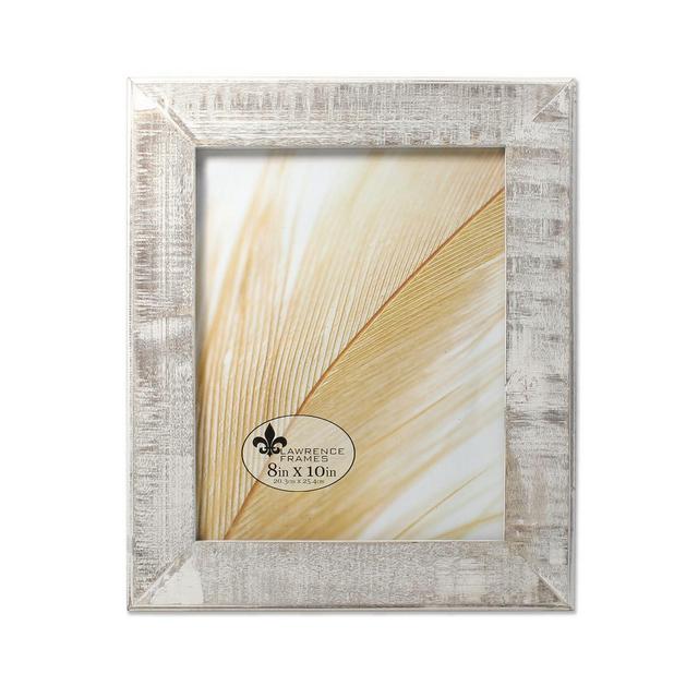 Lawrence Frames Distressed Gray Wood with White Wash Picture Frame - 8" x 10"