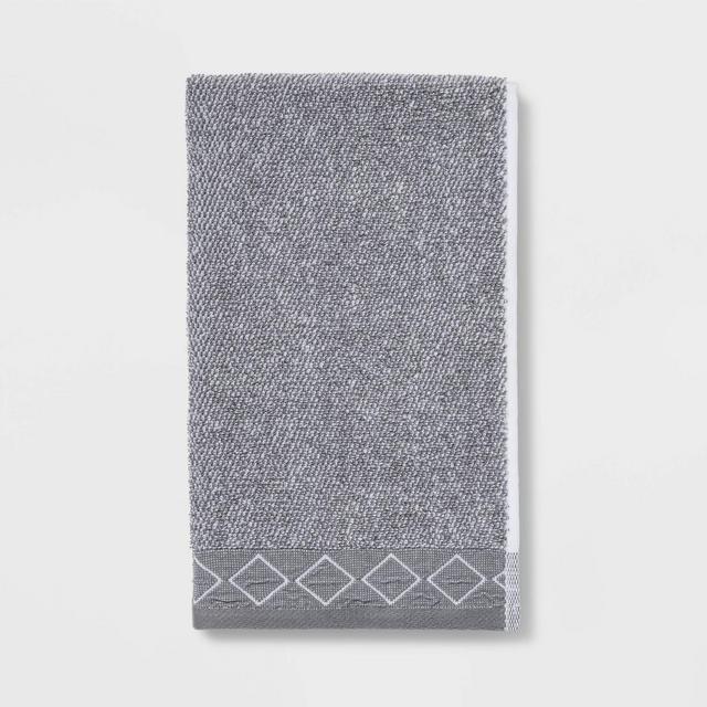 Diamond Band Terry Hand Towel Gray - Threshold™