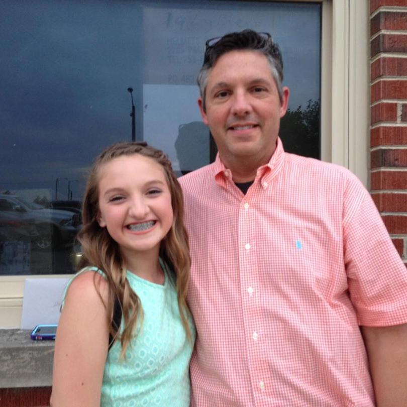 Madelyn and her dad at 8th grade Graduation, April 2015