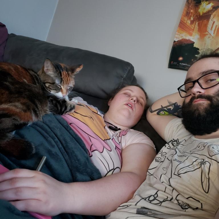 Nova rarely ever cuddles mom so this was very special to see after she woke up. We love family cuddles.