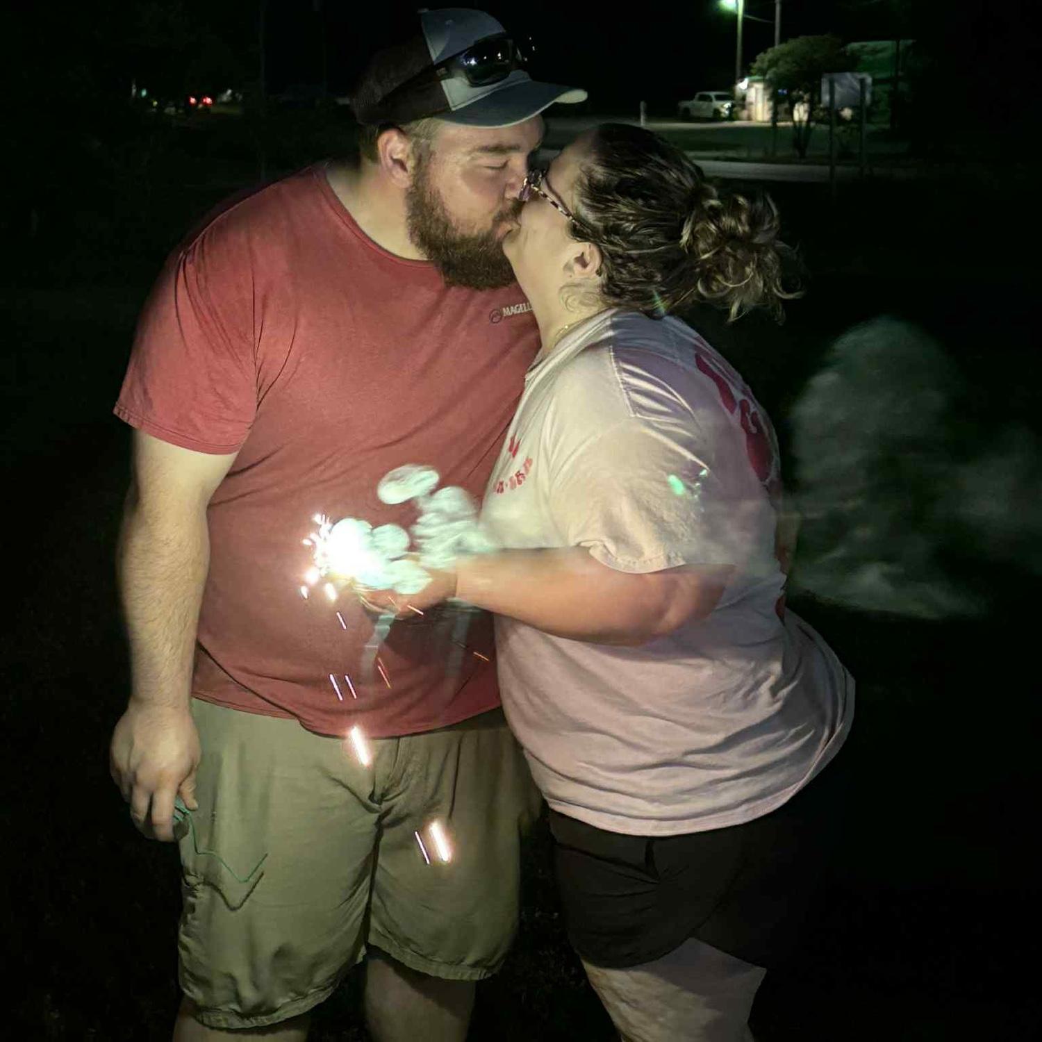 Sparks fly like the 4th of July