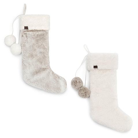 UGG® Polar Faux Fur Holiday Stocking in Brown