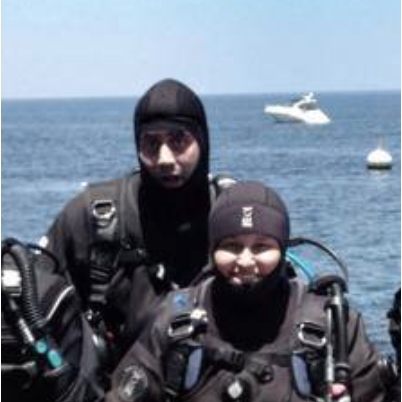 Getting our dry suit certification May 2014 at Catalina!