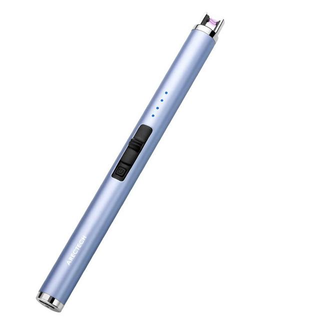 ARECTECH Lighter Rechargeable Lighter Electric Lighter Candle Lighter Arc Plasma Lighters for Candle Kitchen Camping Blue