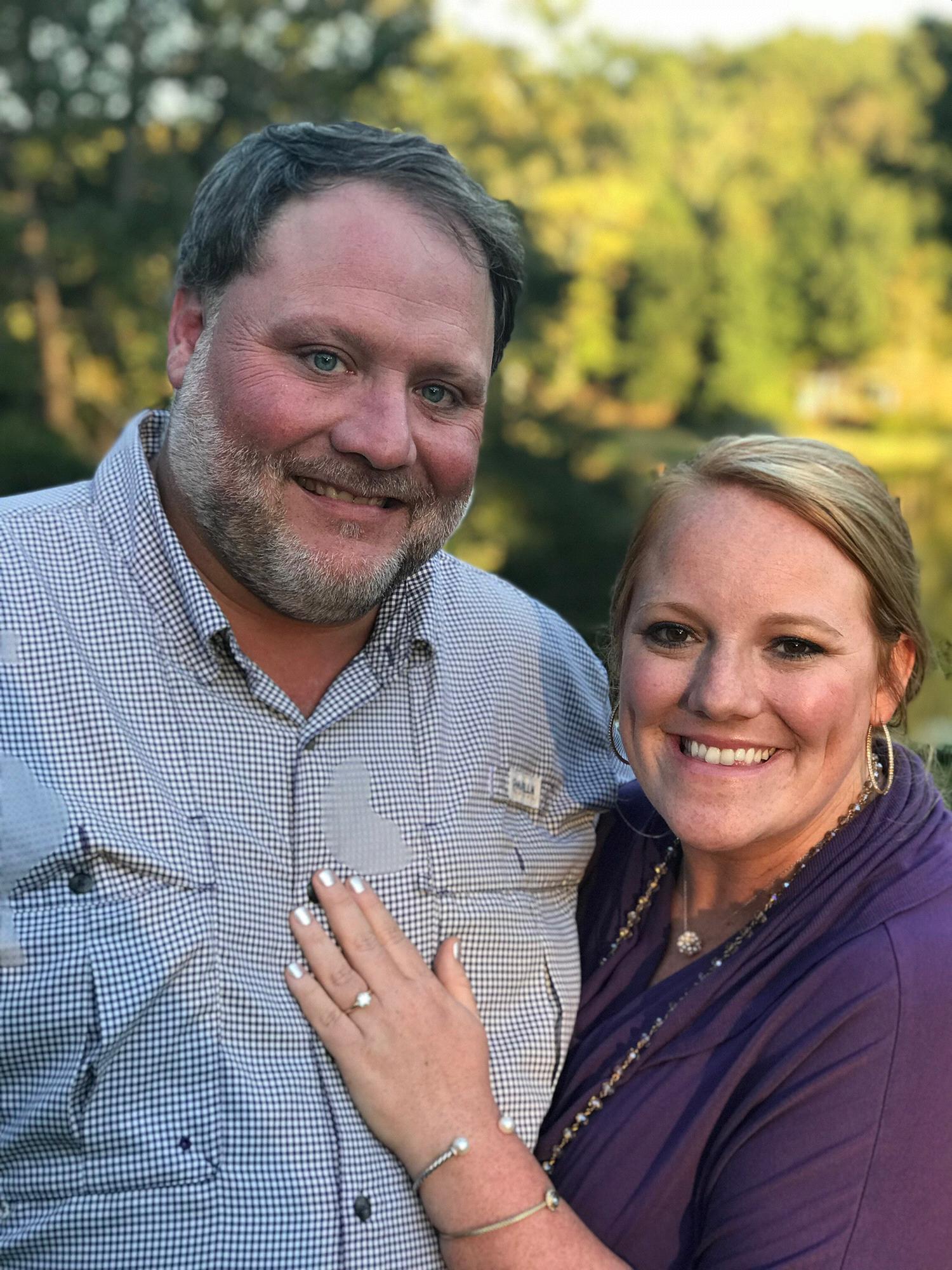 the newly engaged couple...October 2018.