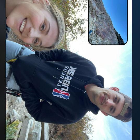 Cienna took this BeReal up Provo's rock canyon moments after they met for the first time ever!