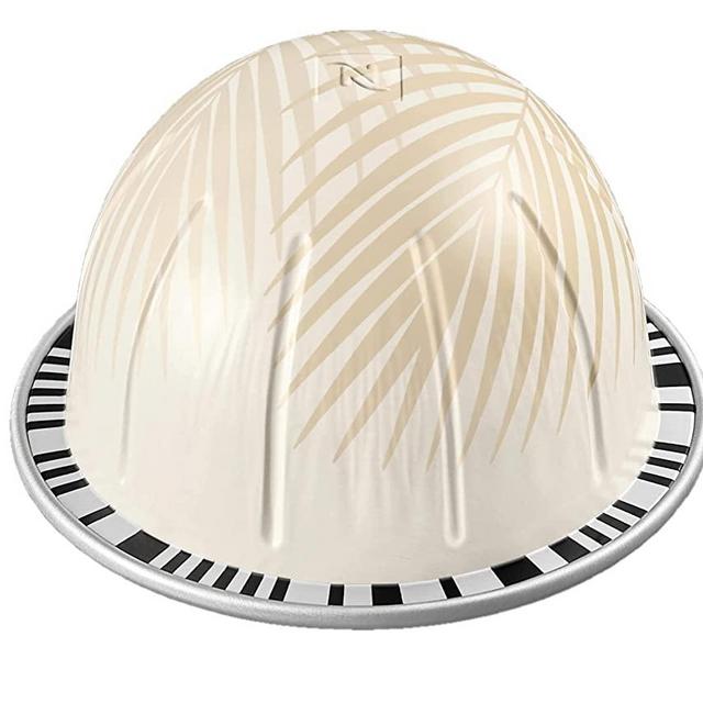 Limited Edition! Nespresso VertuoLine Tropical Coconut Flavor Over Ice Coffee, Plus 1 piece of Dark Chocolate Raspberry Squares, For your first cup of coffee