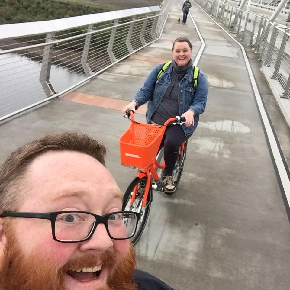 When it's too nice out to not ride but you didn't bring bikes.  Biketown PDX