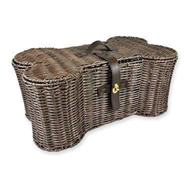 Bone Dry DII Bone Shape Pet Organizer Storage Basket for Home Décor, Pet Toy, Blankets, Leashes and Food