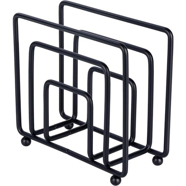 Jumperlay Upright Napkin Holder, Vertical Napkin Stand for Kitchen and Dining Table, Cast Iron, Black