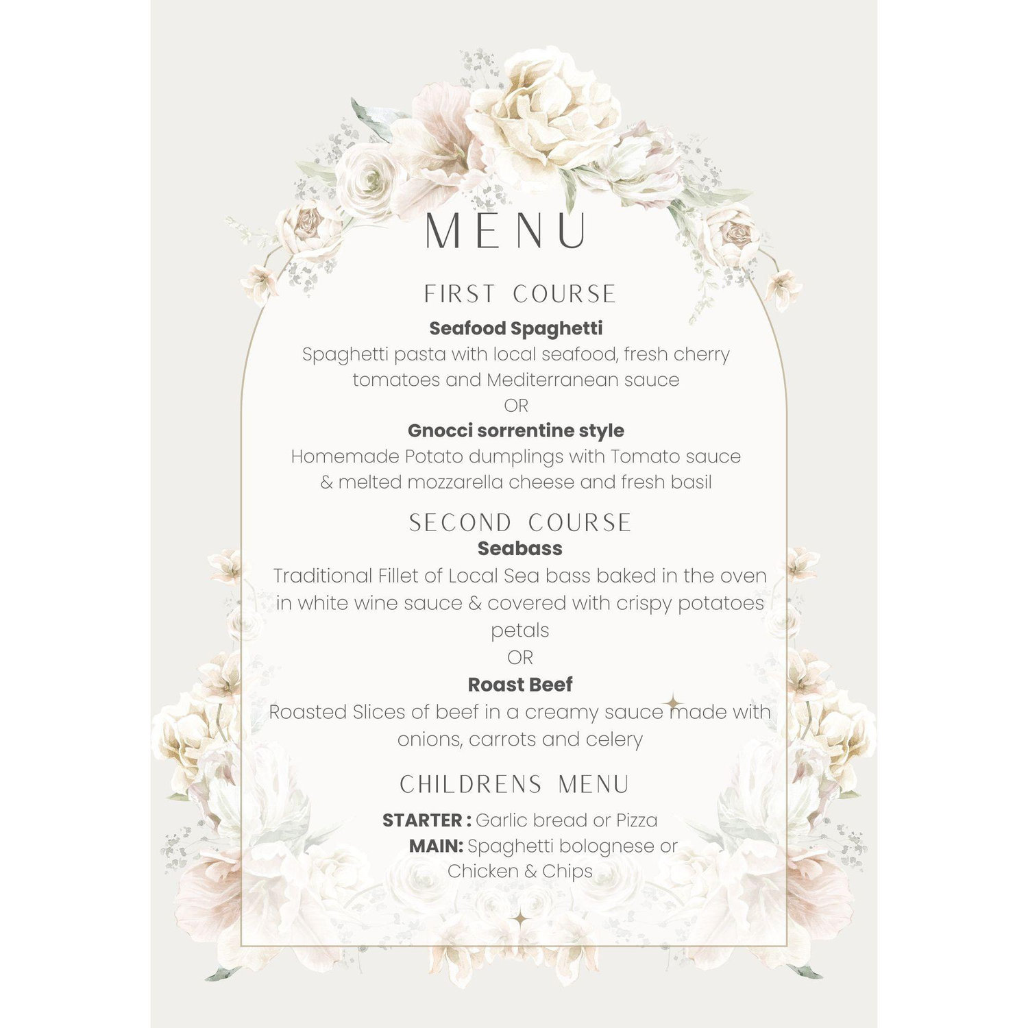 We will be serving traditional Italian food! You can make your food selections when you RSVP!