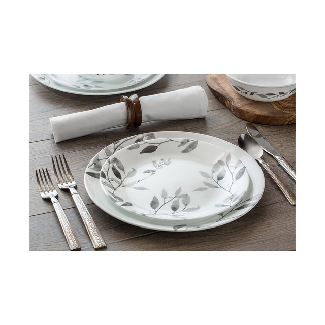 Corelle Boutique Misty Leaves 12-Piece Dinnerware Set