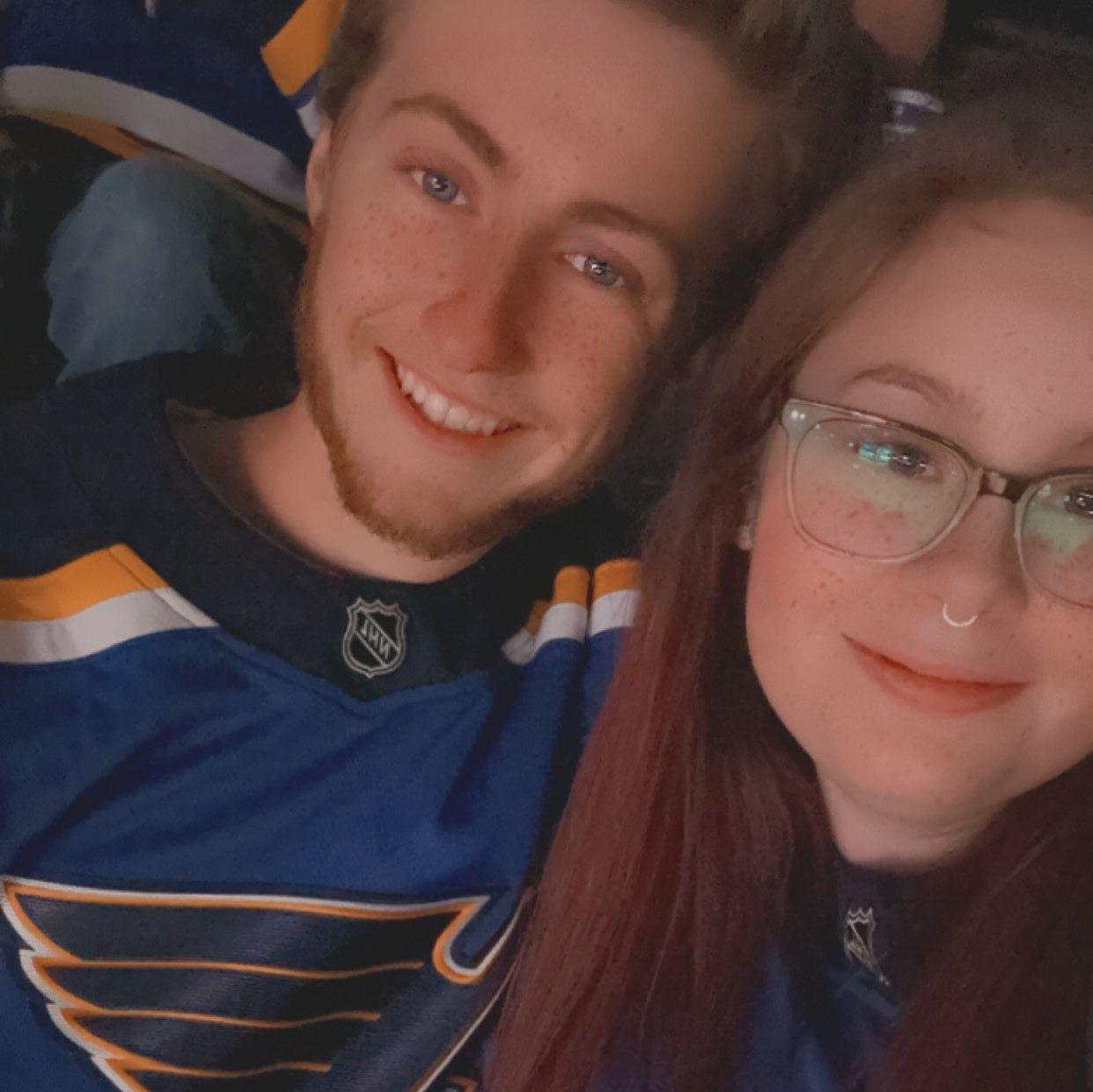 Another Blues game together, its our go-to date night