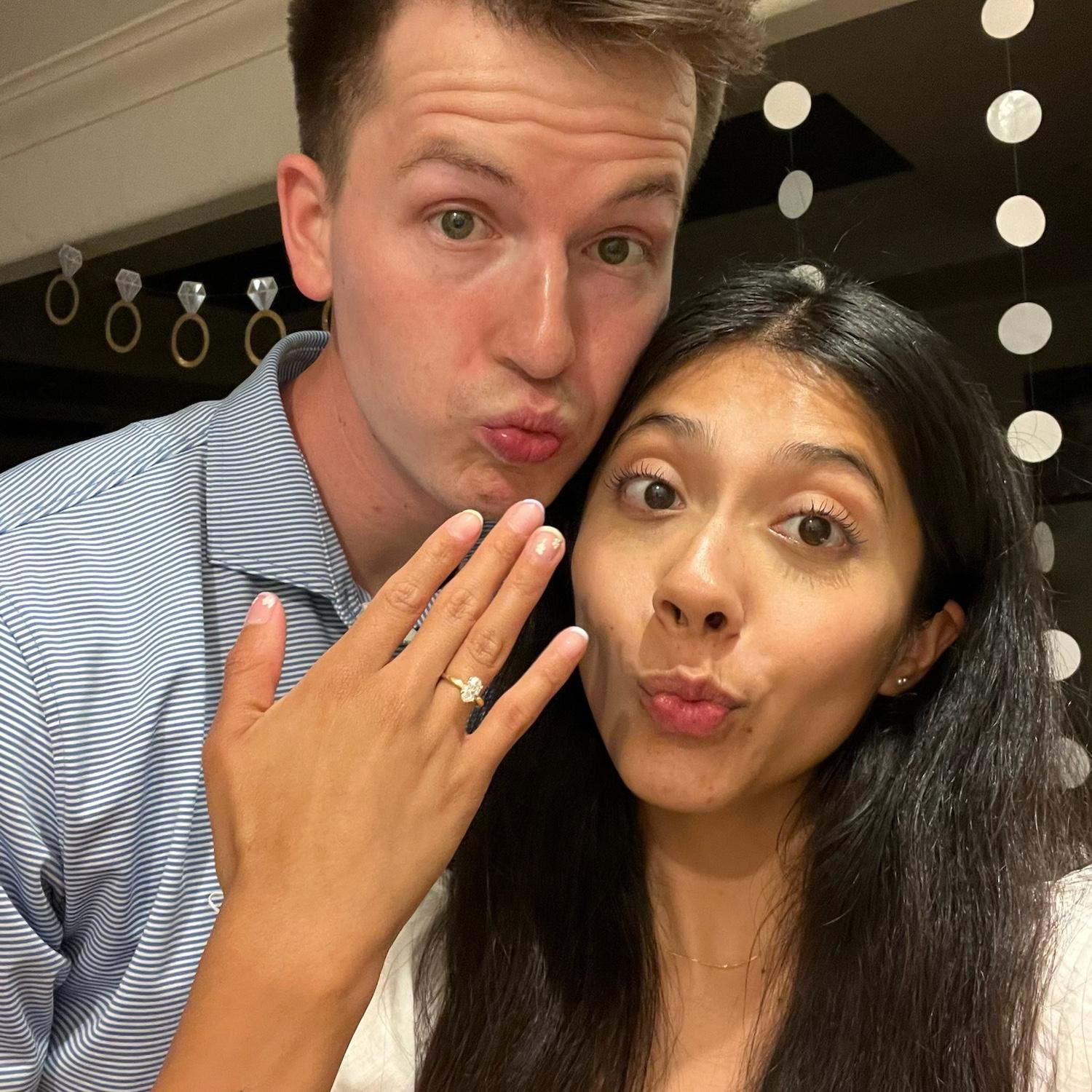 moments after the big question !!!