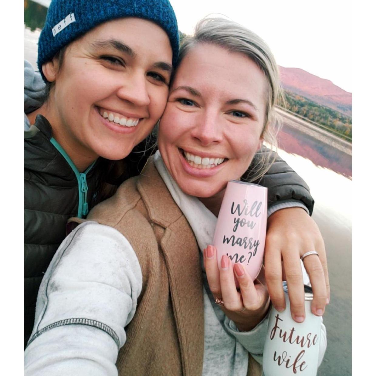 Moments after Danielle's proposal to Amy!