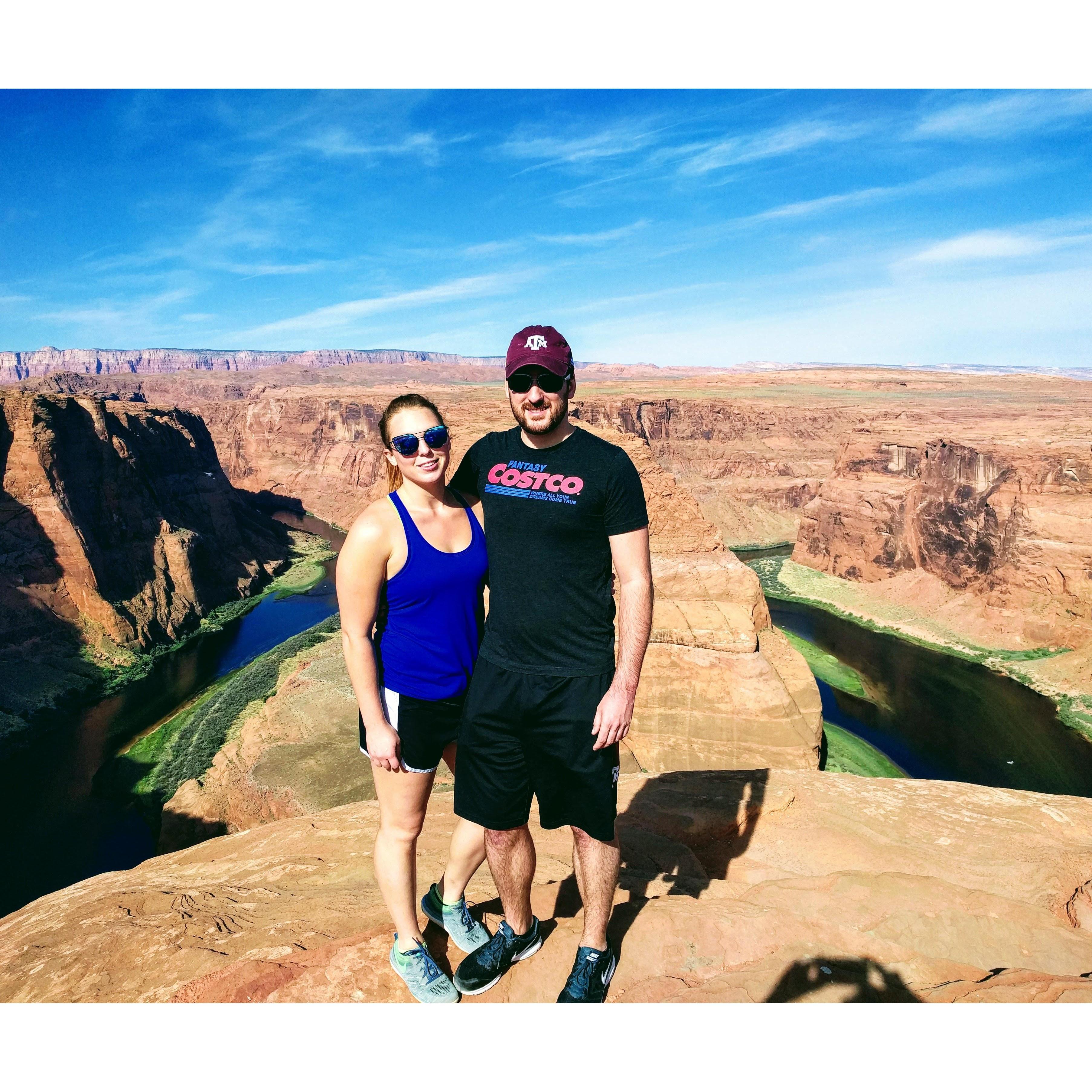 On the edge of horseshoe bend