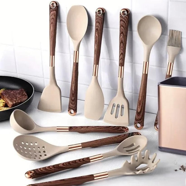 Elegant Silicone Cooking Utensil Set