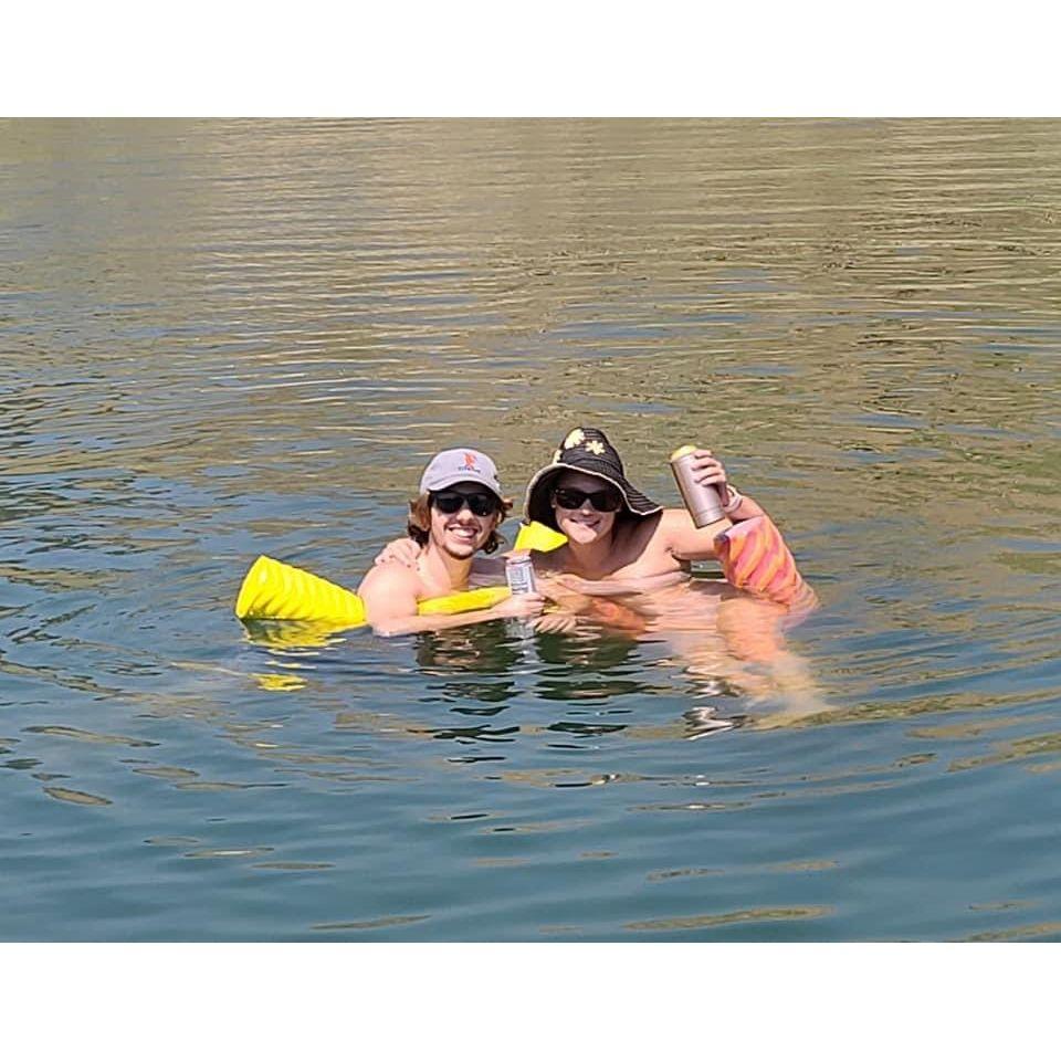 Our favorite pastime at the lake - drinking and floating