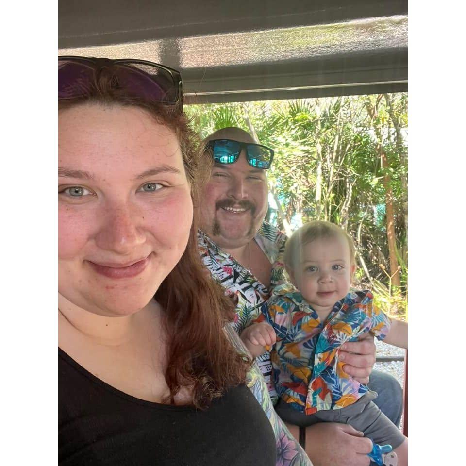 Our first family vacation. We became engaged the day after this photo!