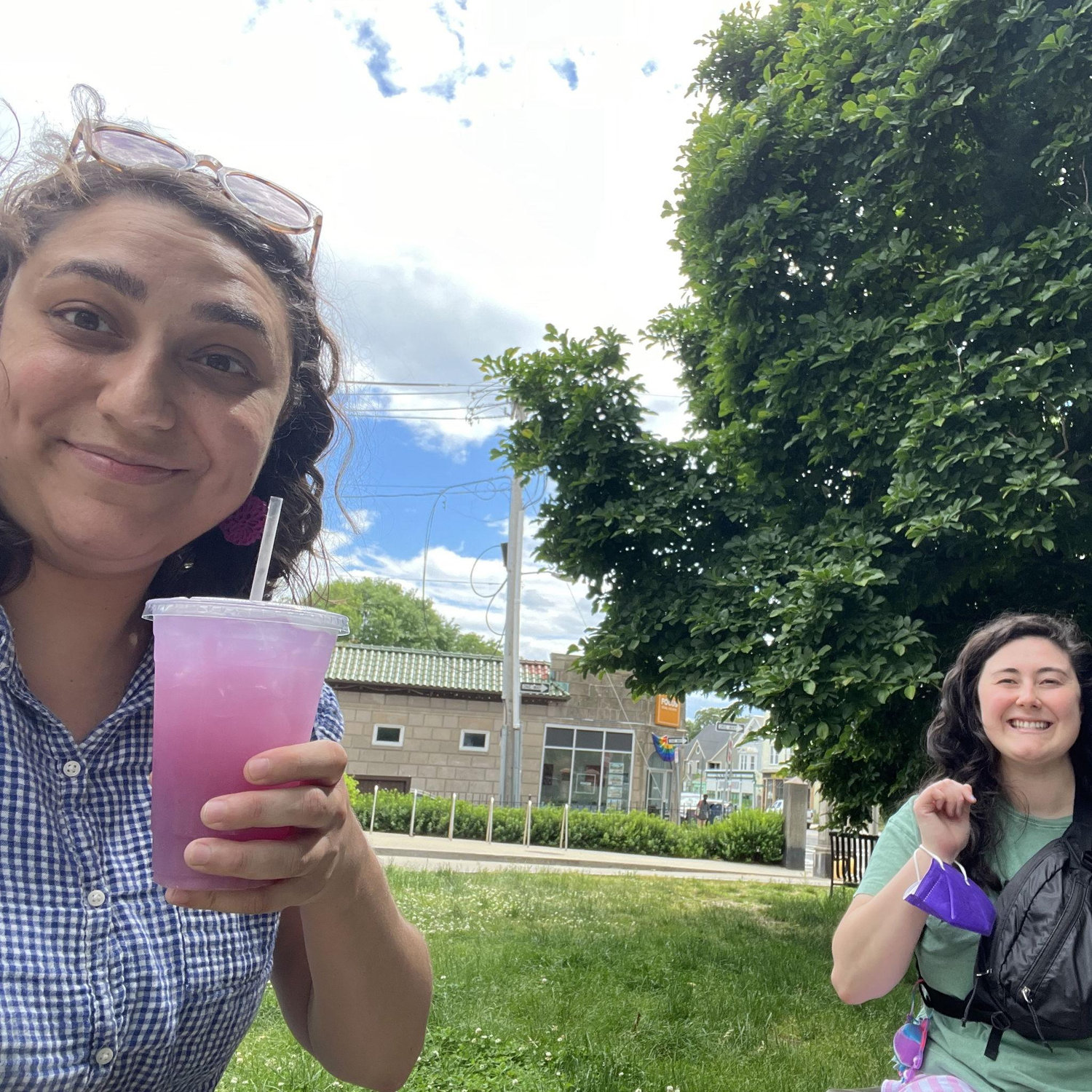 Lavender Lemonade in front of the library is a weekend pastime