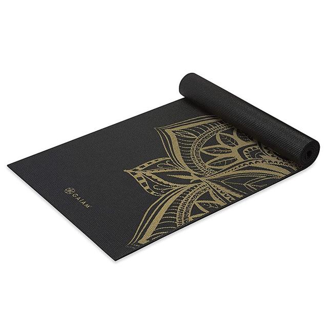 Gaiam Yoga Mat - Premium 6mm Print Extra Thick Non Slip Exercise & Fitness Mat for All Types of Yoga, Pilates & Floor Workouts (68"L x 24"W x 6mm Thick)